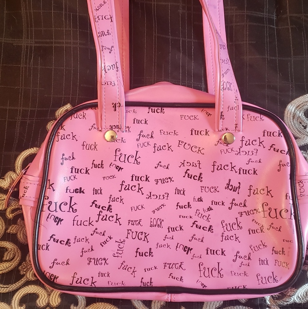 F Word pink bowling handbag